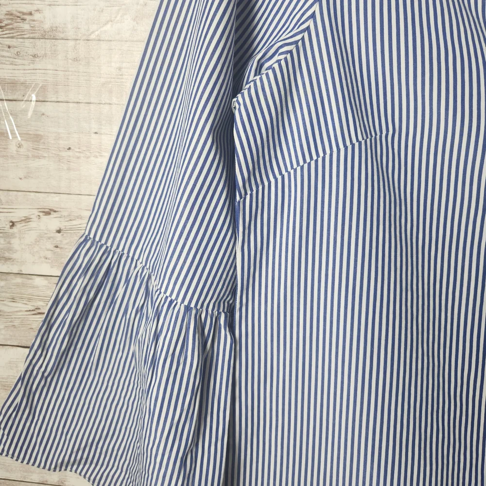 J. Crew Light Blue Striped Blouse - Picture 5 of 5
